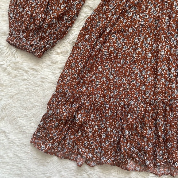 Faherty Dress Montana Swingy Mini Smocked Waist Ennis Floral S NWT New - Picture 7 of 13